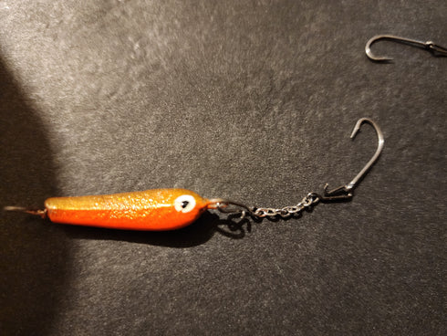 Chain Chaser Minnow series Ice Jig (Super Glow)