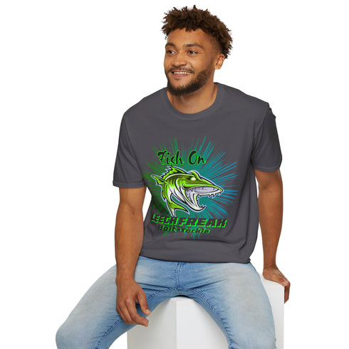 Leech Freak Fish On Unisex Softstyle T-Shirt