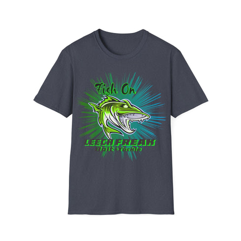 Leech Freak Fish On Unisex Softstyle T-Shirt