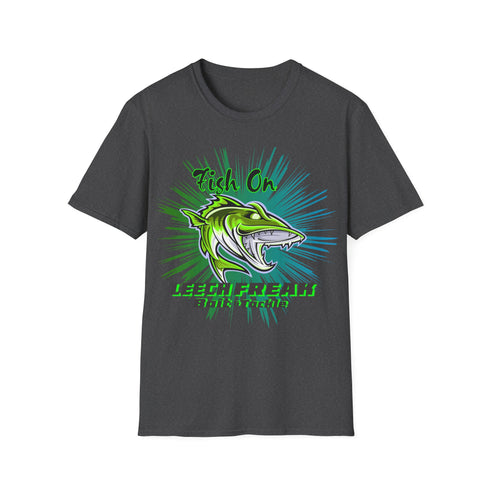 Leech Freak Fish On Unisex Softstyle T-Shirt