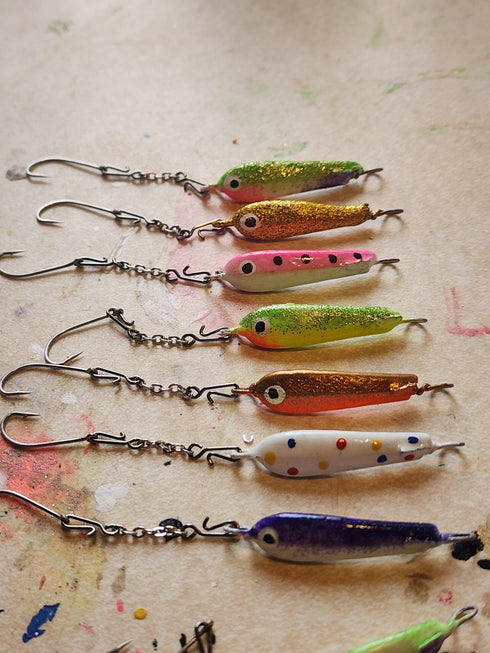 Chain Chaser Minnow series Ice Jig (Super Glow)